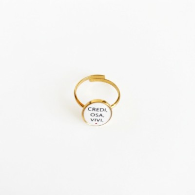 Anello CREDI,OSA,VIVI|Quattroclip|quattoclip jewels