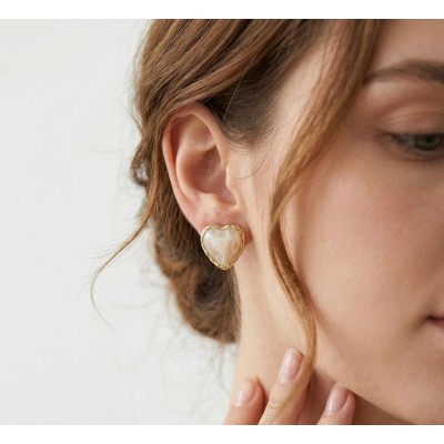 Orecchini CUORE MARMOREO|Quattroclip|quattoclip jewels